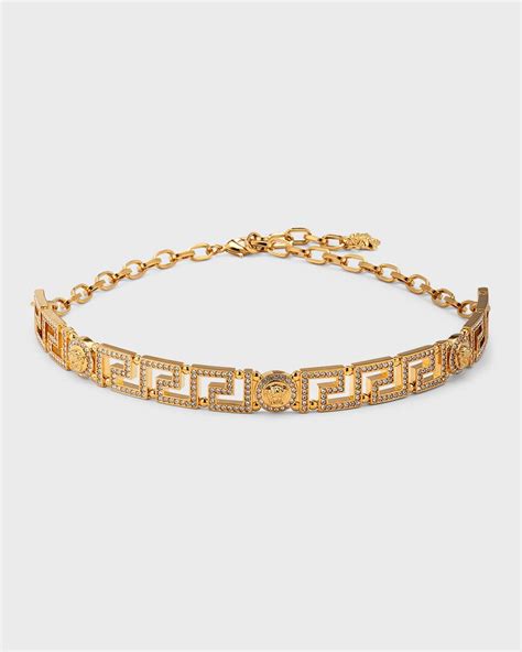 versace bracelet with box|Versace medusa choker necklace.